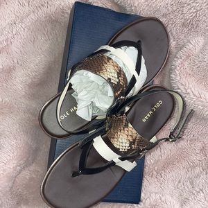 SNAKE PRINT SANDALS